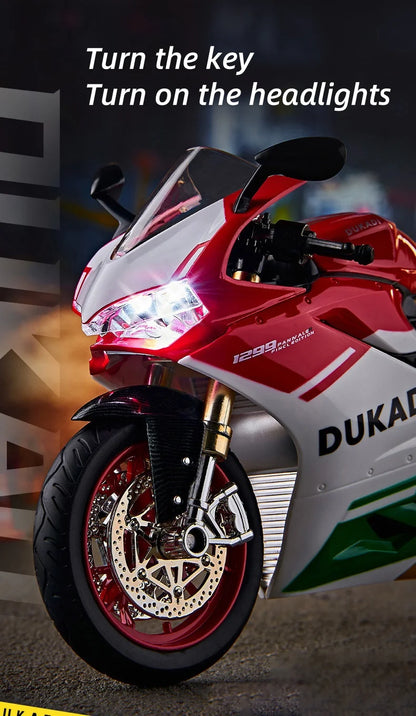 Key-Start 1:9 1199 Panigale Alloy Sportbike – Interactive Diecast Model with Sound, Light & Spray