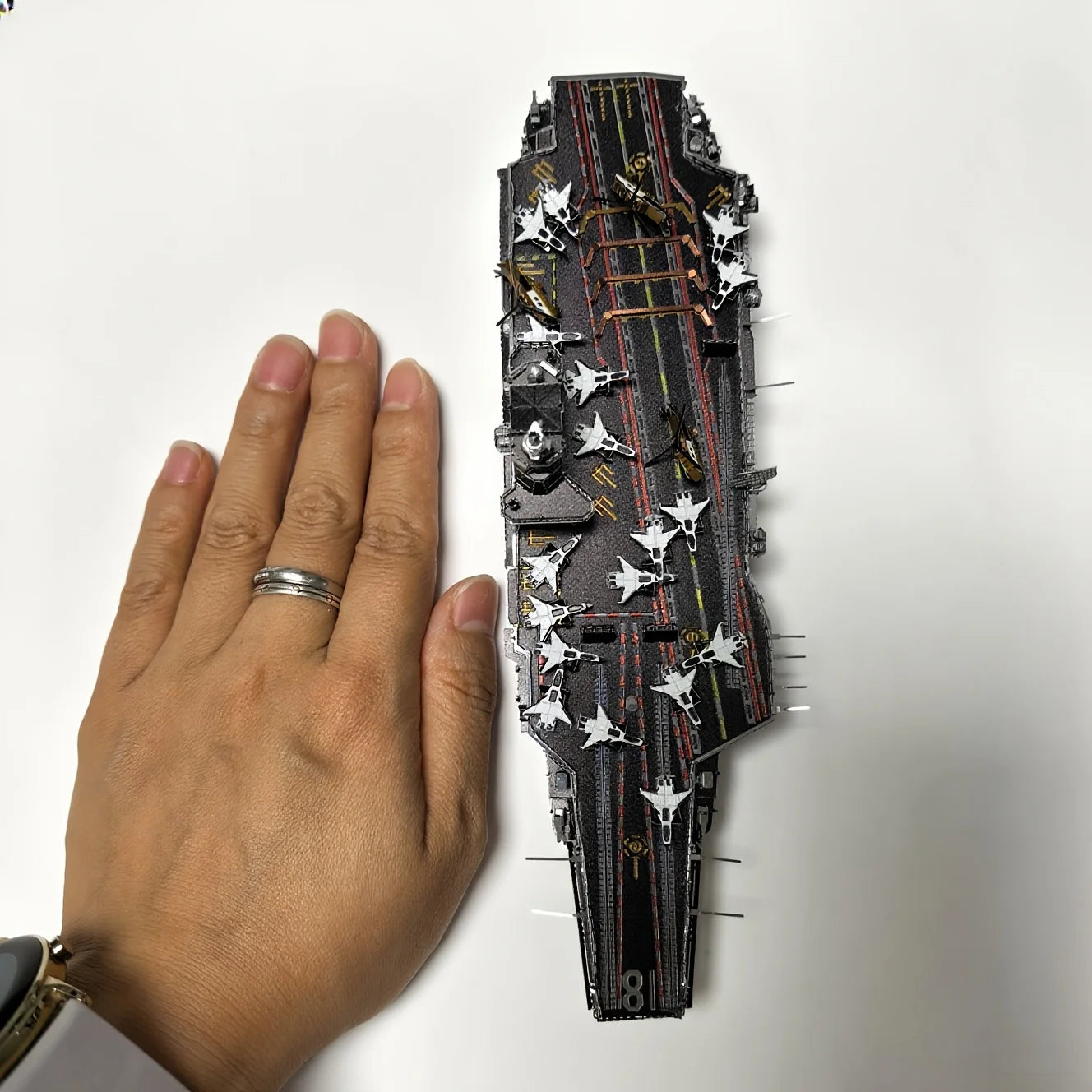 CNS-Fujian-Aircraft-Carrier-3D-Metal-Puzzle-Model-Kit-Laser-Cut-Steel-FREETIMEJOY-Modern-Naval-Hobby