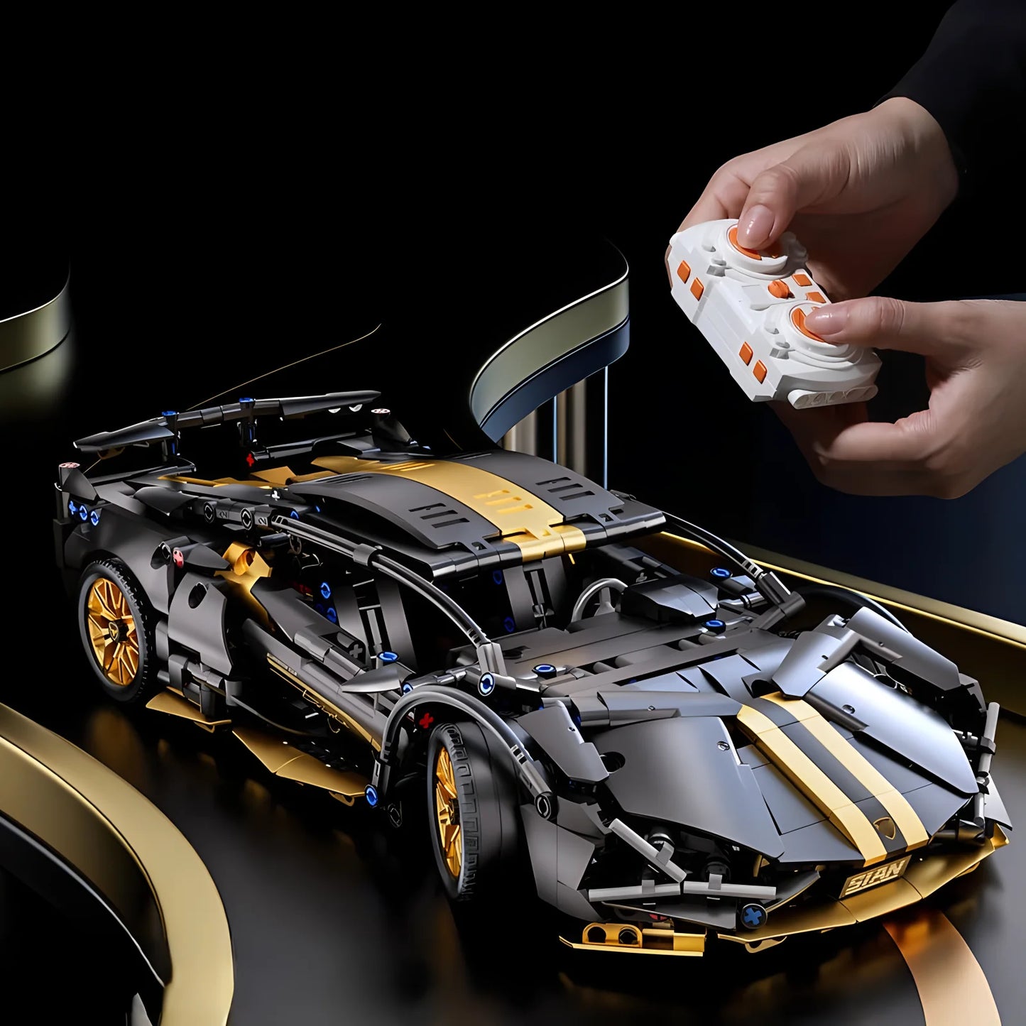 1-14-Technical-Racing-Supercar-1280-Piece-DIY-Building-Blocks-RC-Motorized-Model-FREETIMEJOY-Performance-Hobby