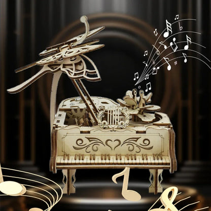 Mechanical Wind-Up Music Box Model Kit
