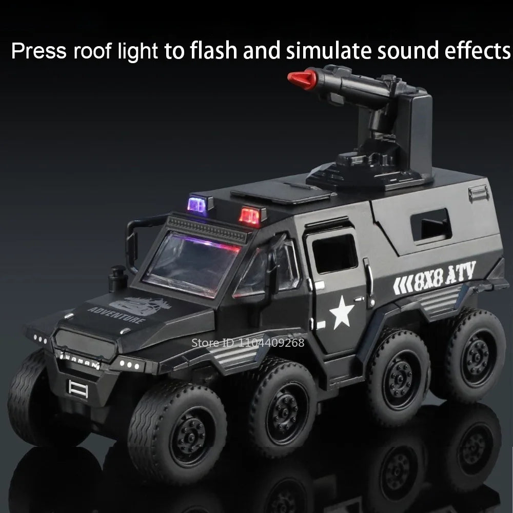 Conqueror-Anti-Riot-Armored-Vehicle-1-36-Scale-Diecast-Model-FREETIMEJOY-Military-Hobby