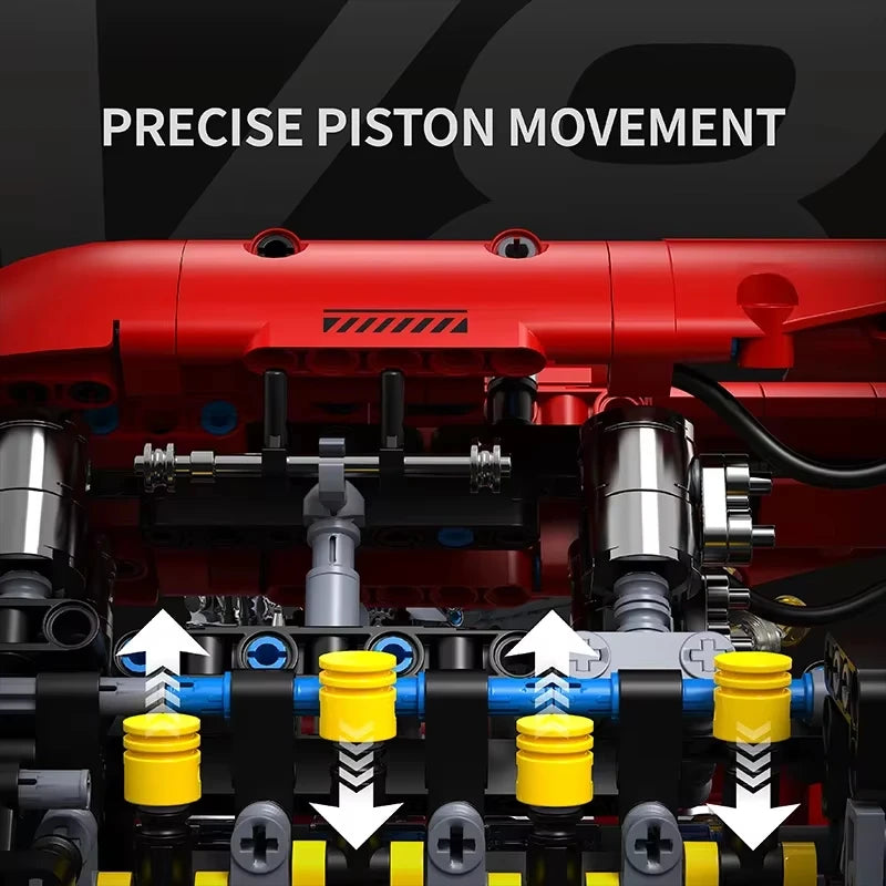 1370-Piece-V8-Turbo-Engine-Mechanical-Building-Blocks-Technical-Model-FREETIMEJOY-Engineering-Hobby