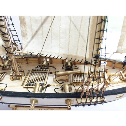 Halcon-1840-Wooden-Ship-Model-Kit-1-100-Scale-Clipper-Brass-Cannons-FREETIMEJOY-Artisan-Hobby