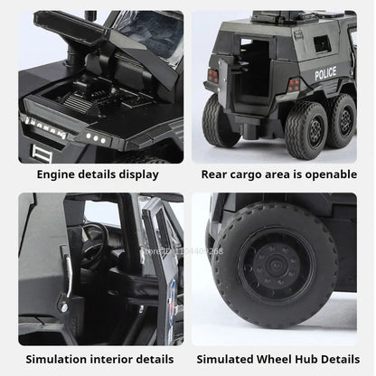 Conqueror-Anti-Riot-Armored-Vehicle-1-36-Scale-Diecast-Model-FREETIMEJOY-Military-Hobby