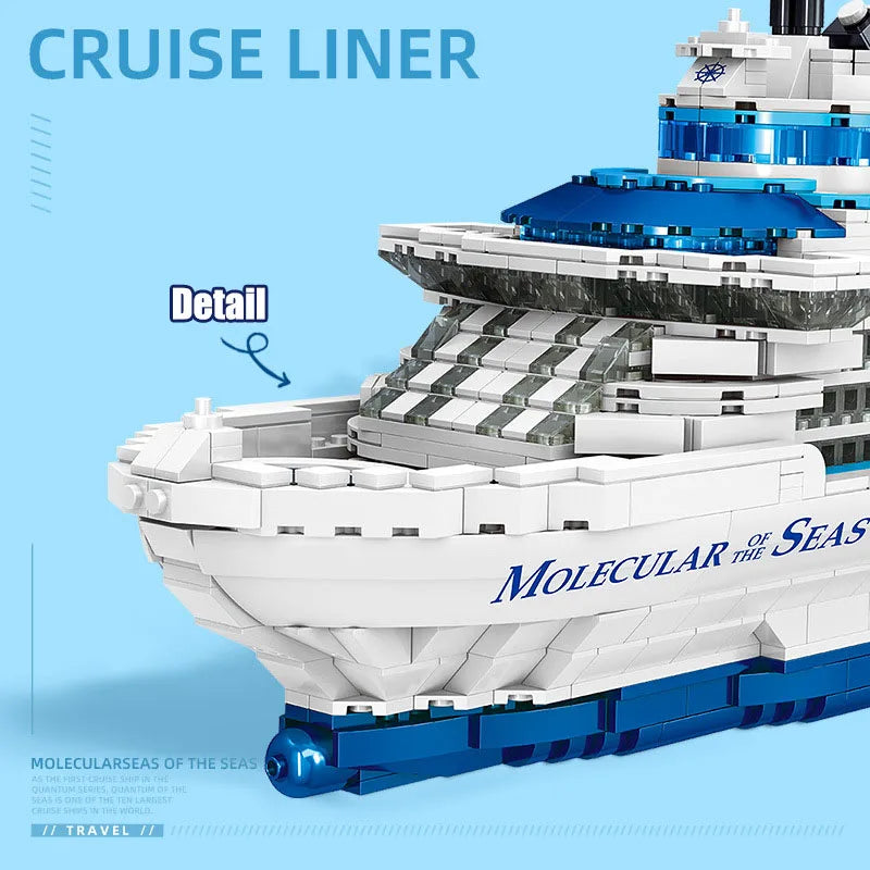 Bibilock-2428-Piece-Ocean-Liner-Building-Block-Set-Steamship-Model-FREETIMEJOY-Maritime-Hobby