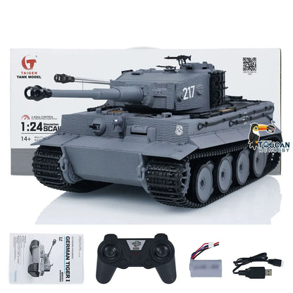 Taigen-Tiger-I-1-24-Scale-RC-Battle-Tank-Infrared-Combat-Model-FREETIMEJOY-Military-Hobby
