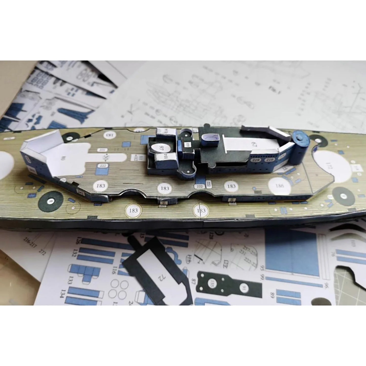 U.S. North Carolina BB-55 Battleship – 1:400 Scale Precision 3D Paper Card Model Kit