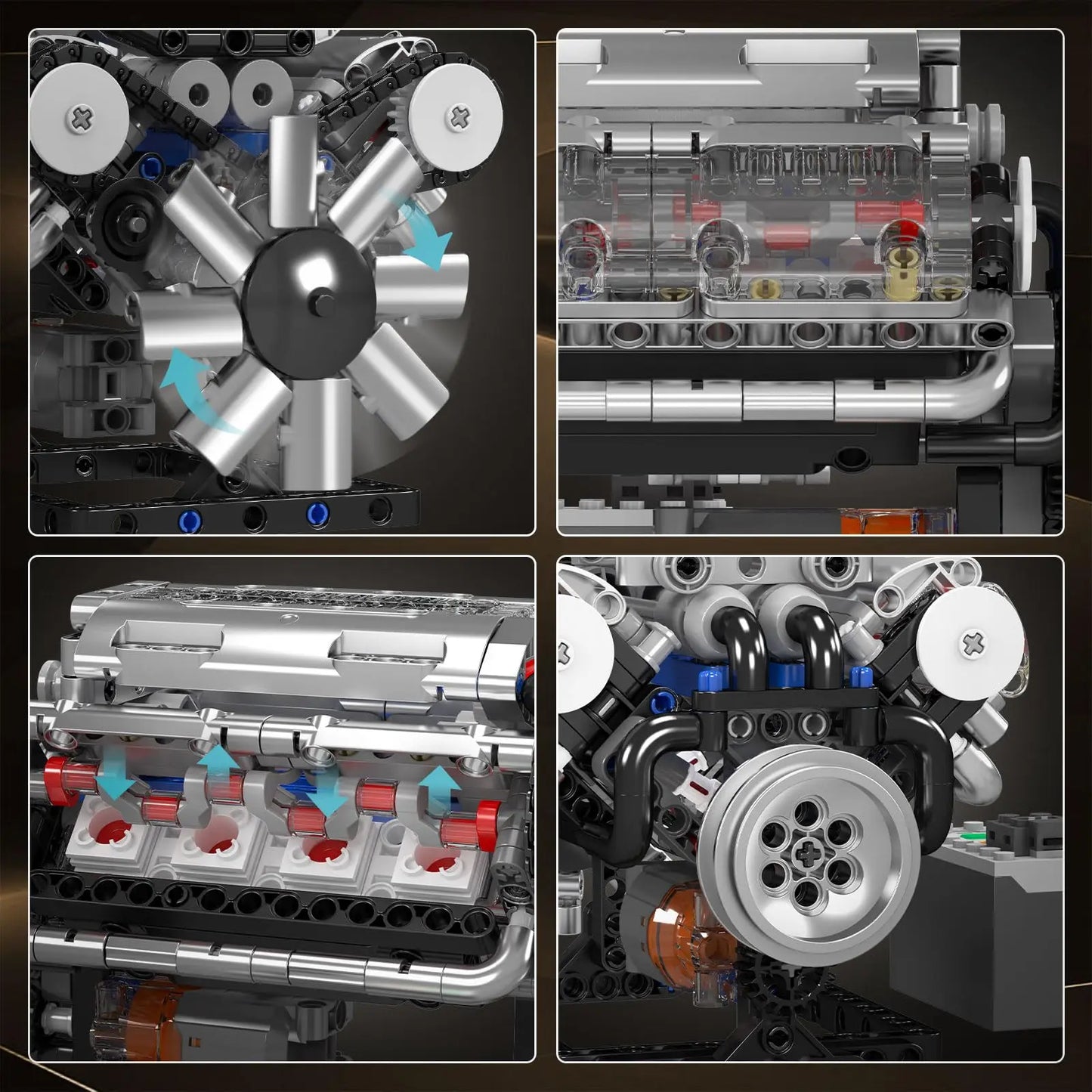 DIY-535-Piece-V8-Engine-Construction-Kit-Mini-STEM-Mechanical-Building-Set-FREETIMEJOY-Engineering-Hobby