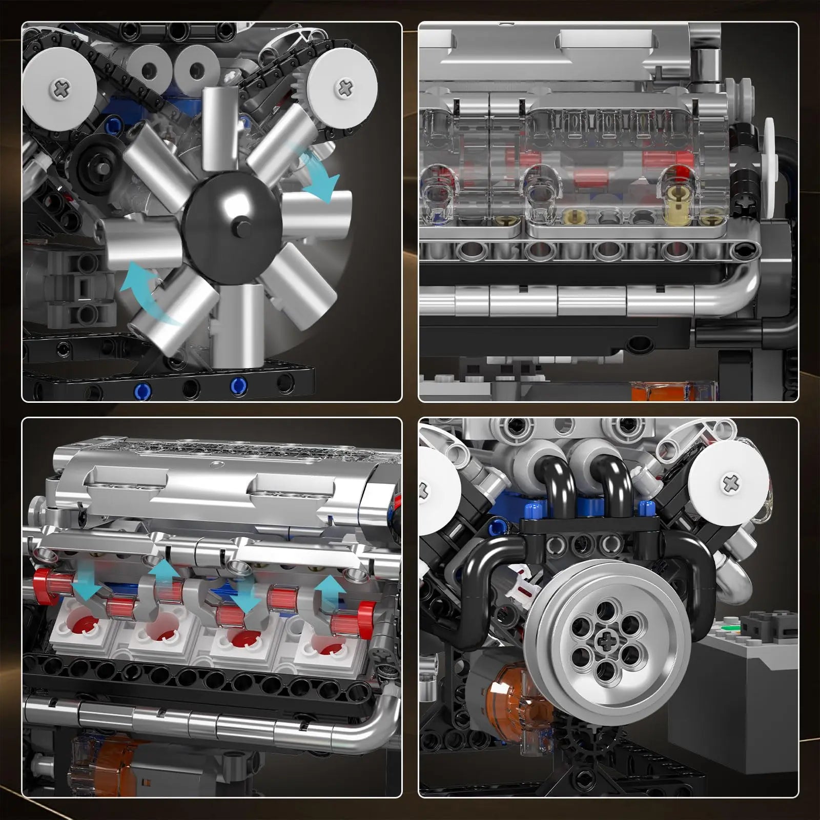 DIY-535-Piece-V8-Engine-Construction-Kit-Mini-STEM-Mechanical-Building-Set-FREETIMEJOY-Engineering-Hobby