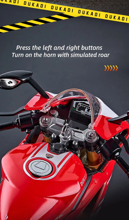 Key-Start 1:9 1199 Panigale Alloy Sportbike – Interactive Diecast Model with Sound, Light & Spray