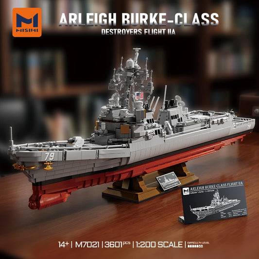 MISINI-M7021-Arleigh-Burke-Class-Destroyer-3601-Piece-Building-Block-Set-US-Navy-FREETIMEJOY