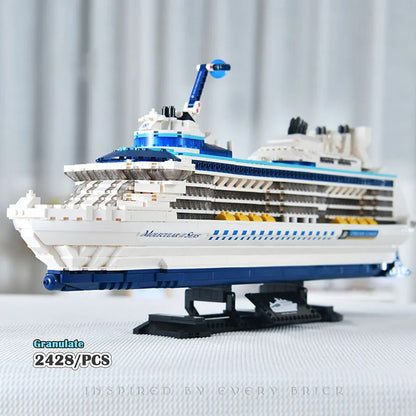 Bibilock-2428-Piece-Ocean-Liner-Building-Block-Set-Steamship-Model-FREETIMEJOY-Maritime-Hobby