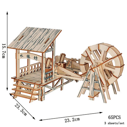 Ancient Chinese Architecture Series | 3D Wooden Puzzle Kit | DIY Traditional Building Model