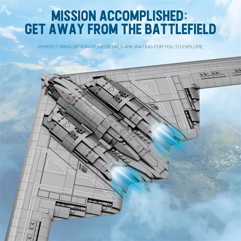 B-2-Stealth-Strategic-Bomber-MOC-Technical-Building-Blocks-FREETIMEJOY-Aviation-Hobby