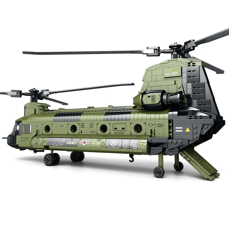 Reobrix-33031-CH-47-Chinook-Transport-Helicopter-Remote-Control-Building-Blocks-FREETIMEJOY-Senior-Hobby