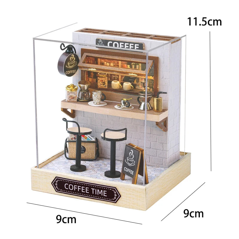 DIY Miniature Wooden Dollhouse – 3D Puzzle Memory Care Kit