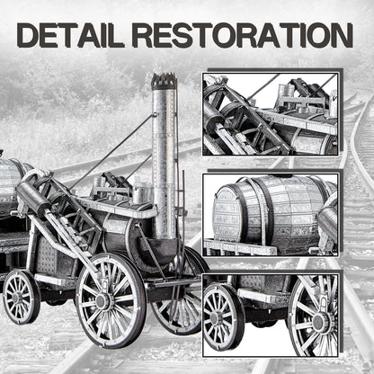 Piececool-Stephenson-The-Rocket-Steam-Locomotive-3D-Metal-Model-Kit-FREETIMEJOY-Industrial-Hobby