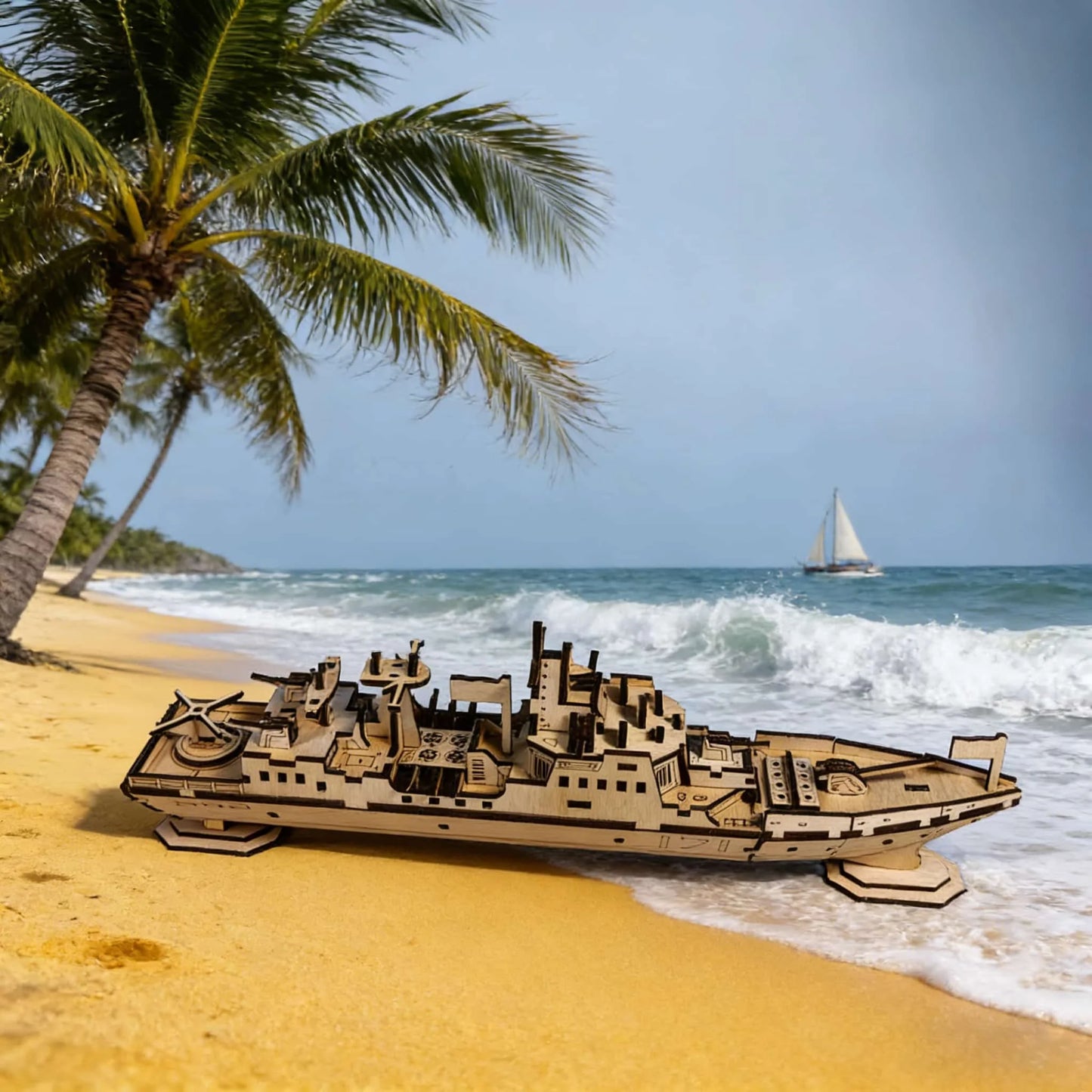 MPT107-3D-Wooden-Warship-DIY-Model-Kit-Handcrafted-Naval-Puzzle-FREETIMEJOY-Artisan-Hobby