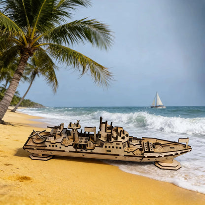 MPT107-3D-Wooden-Warship-DIY-Model-Kit-Handcrafted-Naval-Puzzle-FREETIMEJOY-Artisan-Hobby