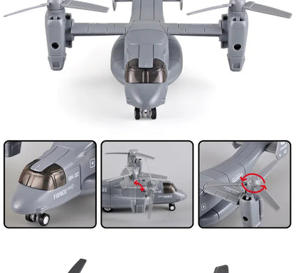 Diecast Alloy V-22 Osprey Tilt-Rotor Aircraft – Professional Aviation Military Model