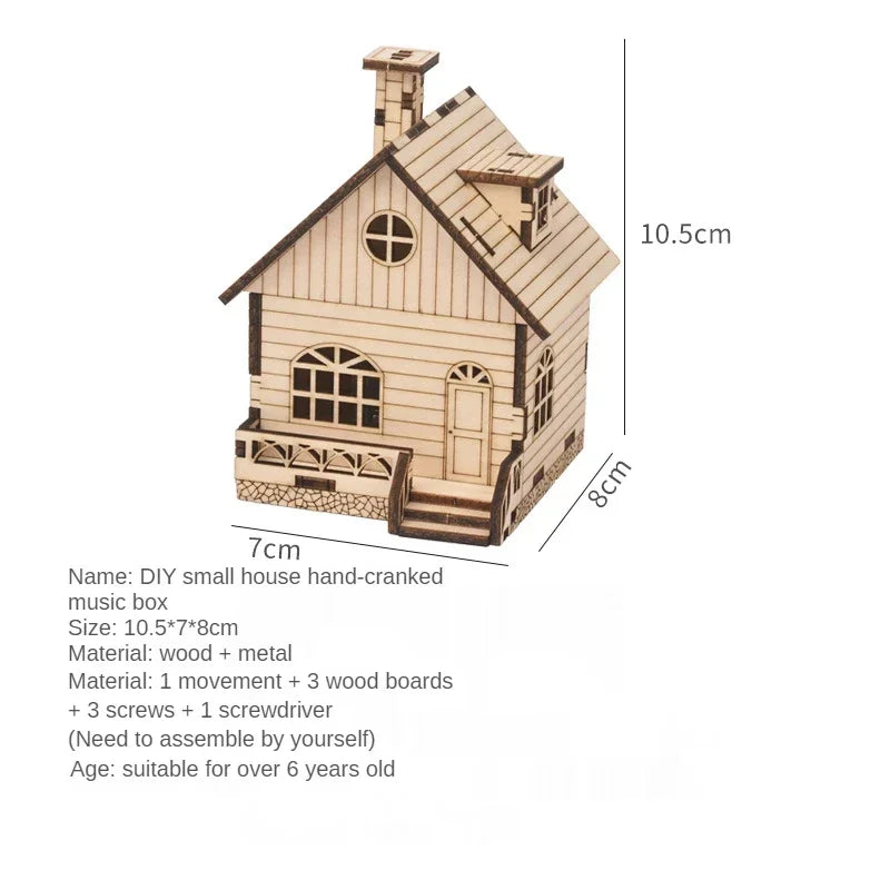 Hand-Crank-Wooden-Music-Box-STEM-Science-Kit-Acoustic-Gear-Model-FREETIMEJOY