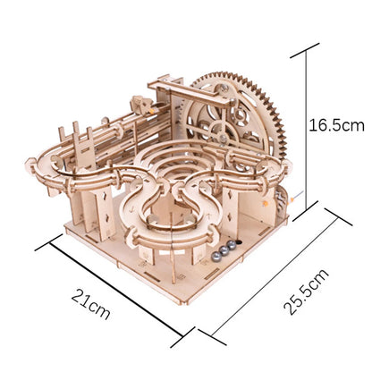 Mechanical Marble Run Set | 3D Wooden Puzzle STEAM Engine Model | DIY Kinetic Engineering Kit