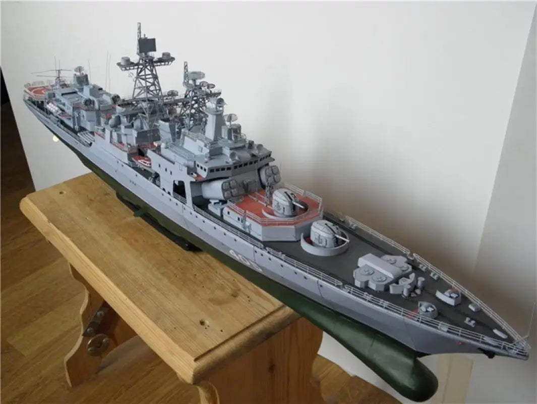 Admiral-Levchenko-Udaloy-Class-Destroyer-Paper-Model-Kit-3D-Cardboard-Ship-FREETIMEJOY-Senior-Hobby