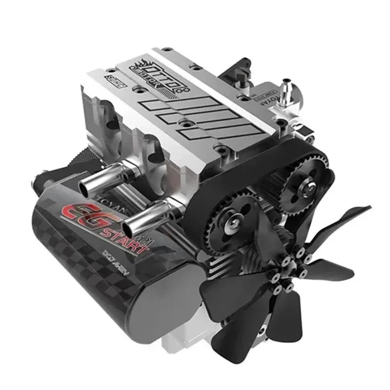 TOYAN FS-L200AC Inline 2-Cylinder 4-Stroke Nitro Engine – Professional DIY Metal Model Kit