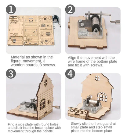 Hand-Crank-Wooden-Music-Box-STEM-Science-Kit-Acoustic-Gear-Model-FREETIMEJOY