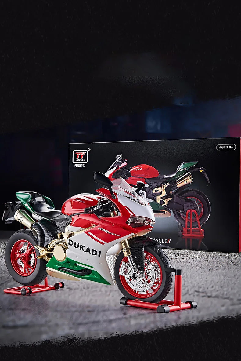 Key-Start 1:9 1199 Panigale Alloy Sportbike – Interactive Diecast Model with Sound, Light & Spray