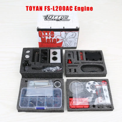 TOYAN FS-L200AC Inline 2-Cylinder 4-Stroke Nitro Engine – Professional DIY Metal Model Kit