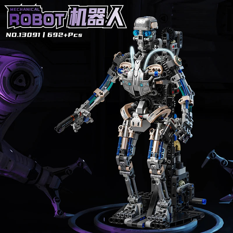 MJ-BLOCK-692-Piece-Mechanical-Robot-Building-Set-DIY-Cybernetic-Model-FREETIMEJOY-Technical-Hobby