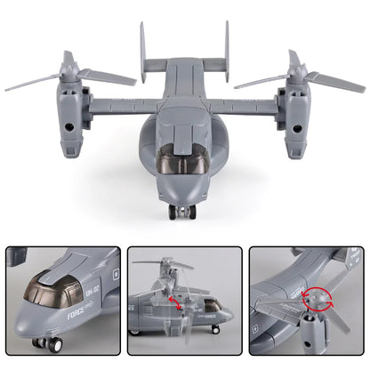 Diecast Alloy V-22 Osprey Tilt-Rotor Aircraft – Professional Aviation Military Model