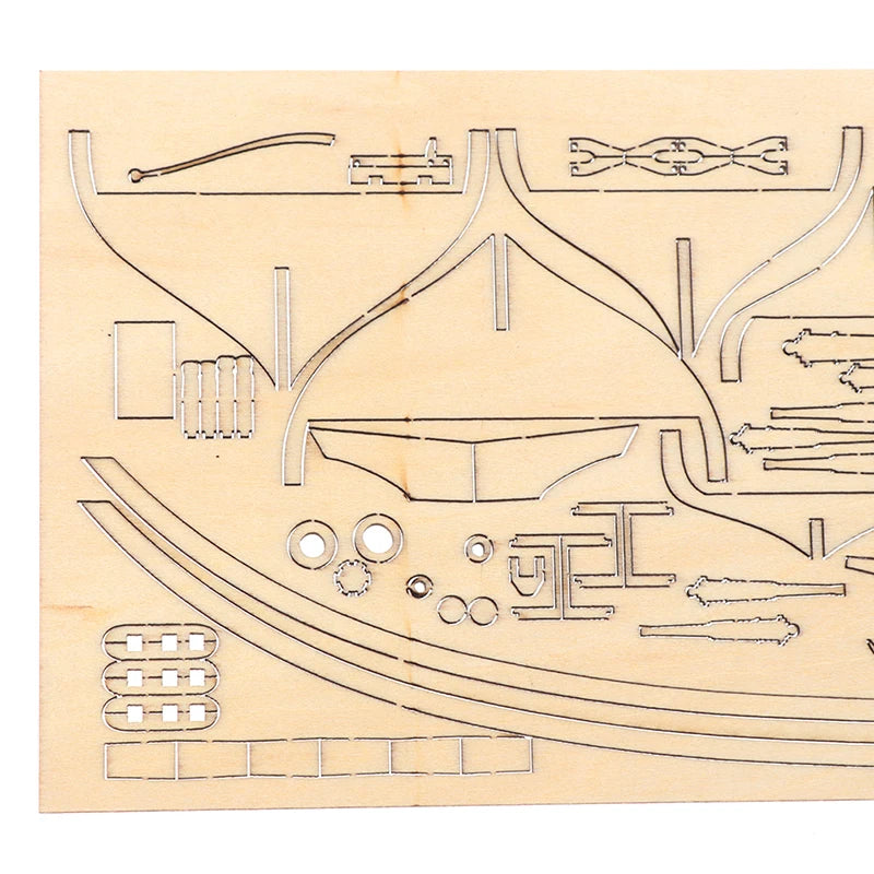 Classic Wooden Sailboat Model Kit | 1:100 Scale DIY Nautical Decor | Handmade Hobby Set