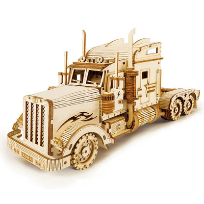 ROKR-3D-Wooden-Puzzle-Steam-Train-Army-Jeep-Heavy-Truck-Technical-Model-FREETIMEJOY-Engineering
