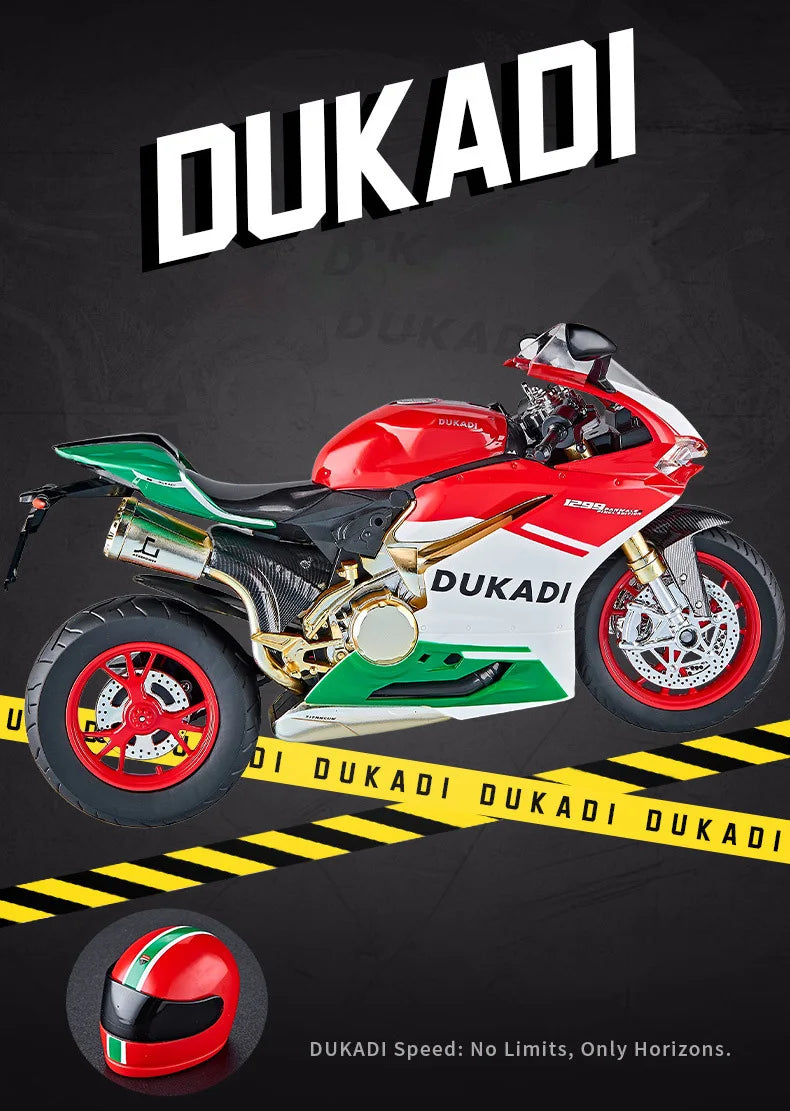 Key-Start 1:9 1199 Panigale Alloy Sportbike – Interactive Diecast Model with Sound, Light & Spray