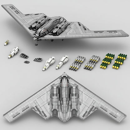 B-2-Stealth-Strategic-Bomber-MOC-Technical-Building-Blocks-FREETIMEJOY-Aviation-Hobby