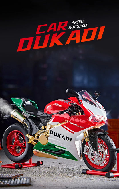 Key-Start 1:9 1199 Panigale Alloy Sportbike – Interactive Diecast Model with Sound, Light & Spray