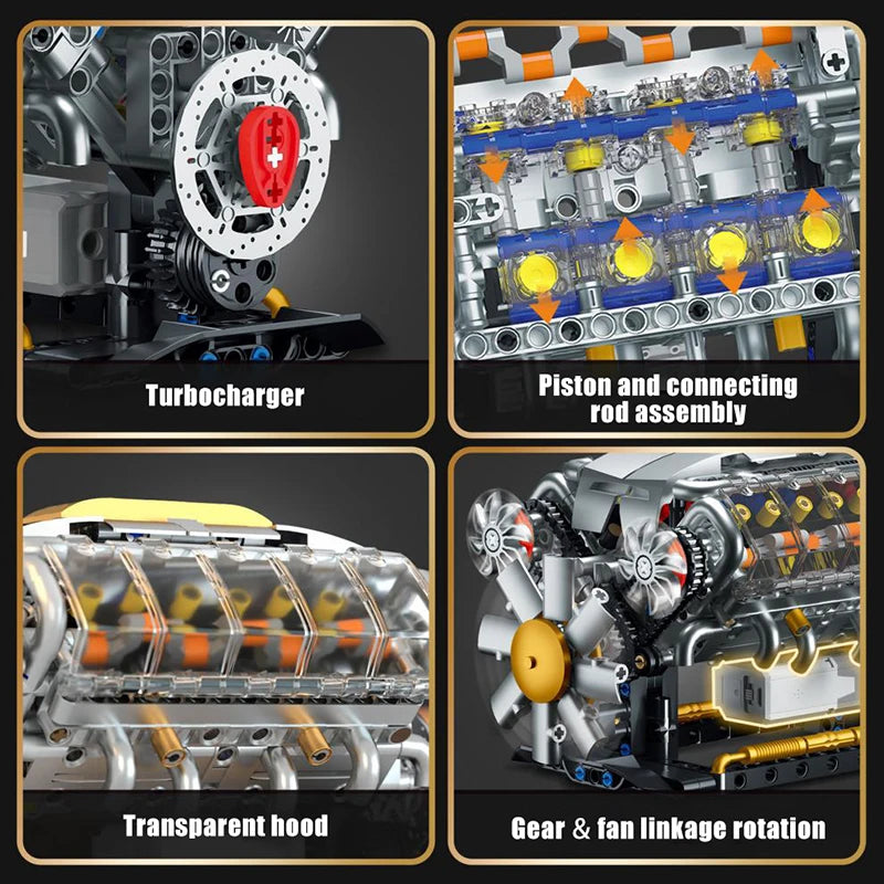COOLPLAY-Electric-V8-Engine-Building-Blocks-Lithium-Powered-Technical-Model-FREETIMEJOY-Engineering-Hobby