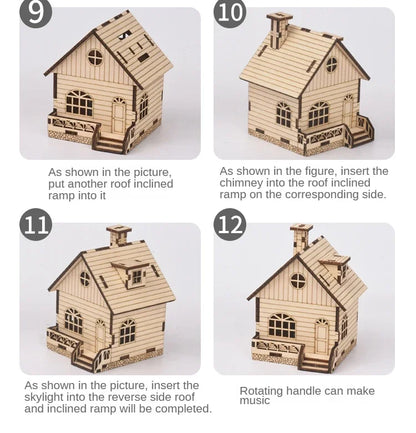 Hand-Crank-Wooden-Music-Box-STEM-Science-Kit-Acoustic-Gear-Model-FREETIMEJOY