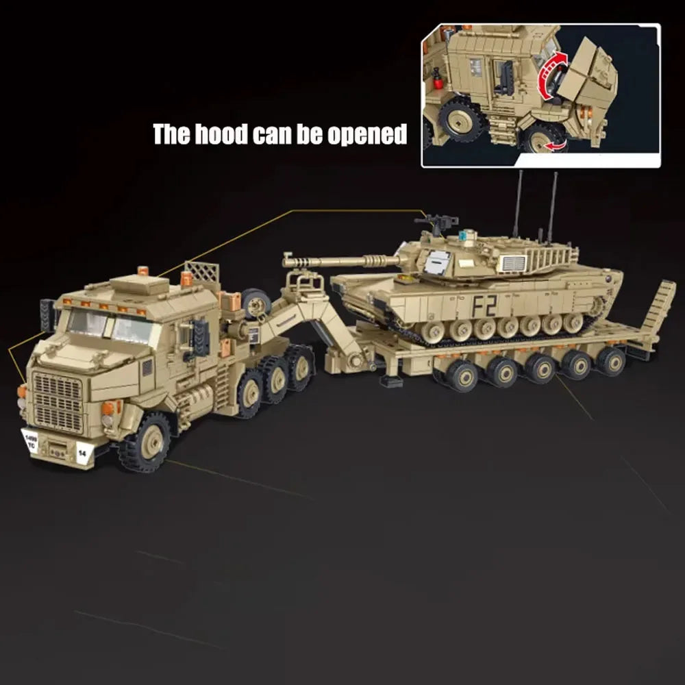 M983-HEMTT-M10170-Transport-JLTV-Armored-Vehicle-Technical-Building-Blocks-FREETIMEJOY-Logistics