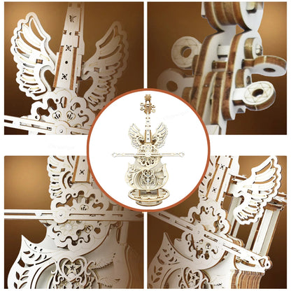 Mechanical Wind-Up Music Box Model Kit