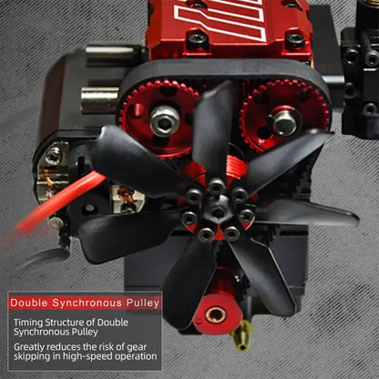 TOYAN FS-L200AC Inline 2-Cylinder 4-Stroke Nitro Engine – Professional DIY Metal Model Kit