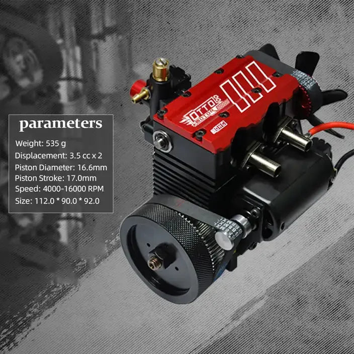 TOYAN FS-L200AC Inline 2-Cylinder 4-Stroke Nitro Engine – Professional DIY Metal Model Kit