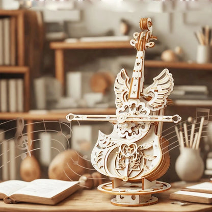 Mechanical Wind-Up Music Box Model Kit
