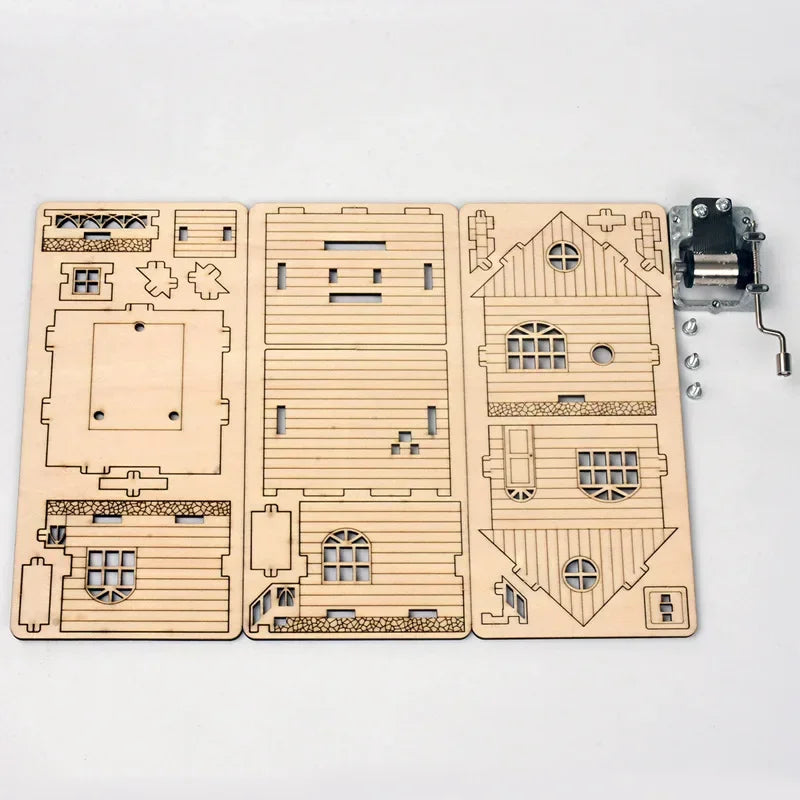 Hand-Crank-Wooden-Music-Box-STEM-Science-Kit-Acoustic-Gear-Model-FREETIMEJOY