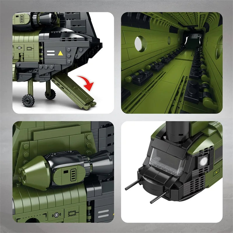 Reobrix-33031-CH-47-Chinook-Transport-Helicopter-Remote-Control-Building-Blocks-FREETIMEJOY-Senior-Hobby