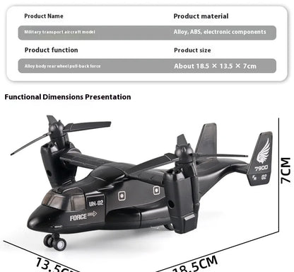 Diecast Alloy V-22 Osprey Tilt-Rotor Aircraft – Professional Aviation Military Model