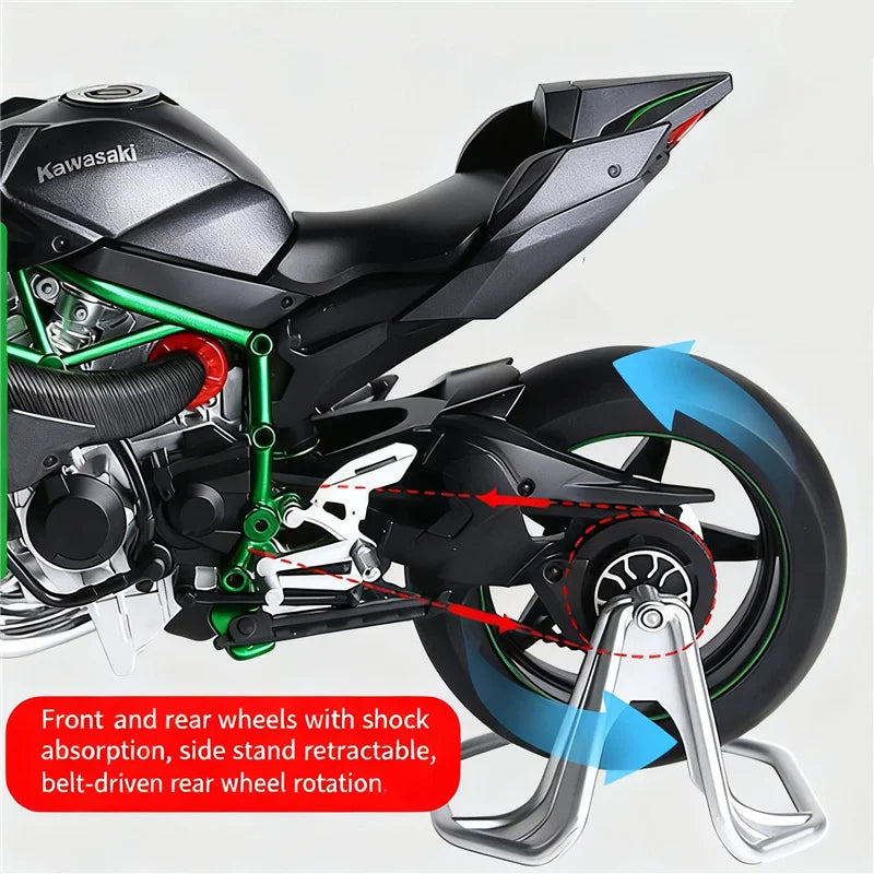 Kawasaki-Ninja-H2R-1-9-Scale-Alloy-Motorcycle-Model-Smoke-Effect-Collector-Edition-FREETIMEJOY