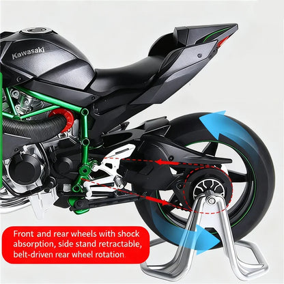 Kawasaki-Ninja-H2R-1-9-Scale-Alloy-Motorcycle-Model-Smoke-Effect-Collector-Edition-FREETIMEJOY